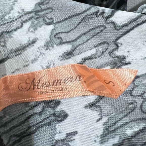 Olive green and black empire waist abstract print halter dress size small - Picture 9 of 10